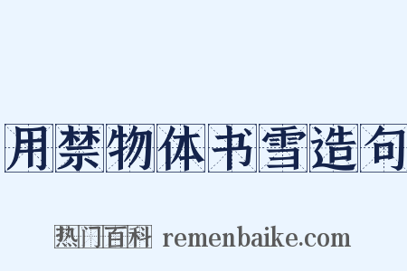 用禁物体书雪造句是什么意思的图片